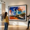 Abstract Painted Composition of Four Nude Women in Dynamic, Ethereal Motion Over a Colorful Landscape · 1 PNG Image · 10000×6711 px · 300 DPI · Instant Download