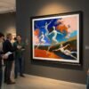Abstract Painted Composition of Four Nude Women in Dynamic, Ethereal Motion Over a Colorful Landscape · 1 PNG Image · 10000×6711 px · 300 DPI · Instant Download