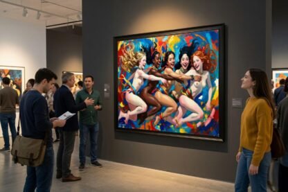 Girls in mid-stride, their bodies adorned with colorful sashes and beaded necklaces · 1 PNG Image · 10000×6711 px · 300 DPI · Instant Download