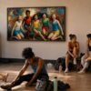 Five children dancing together in a burst of color and motion · 1 PNG Image · 10000×5626 px · 300 DPI · Instant Download