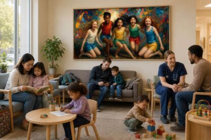 Five children dancing together in a burst of color and motion · 1 PNG Image · 10000×5626 px · 300 DPI · Instant Download