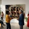 Five nude female figures seen from behind if moving together in a quiet, rhythmic movement · 1 PNG Image · 10000×6712 px · 300 DPI · Instant Download (Copy)