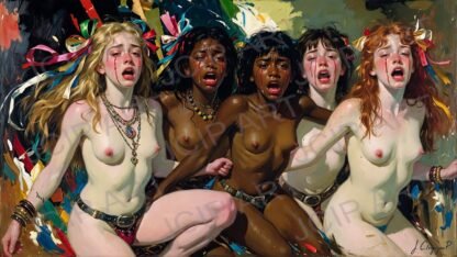 Five teenagers posing closely together in a compact, theatrical composition · 1 PNG Image · 10000×5626 px · 300 DPI · Instant Download